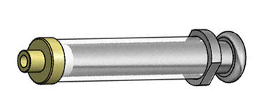 Heavy Duty Metal Flange and Knob Glass Syringes For Infusion Pumps